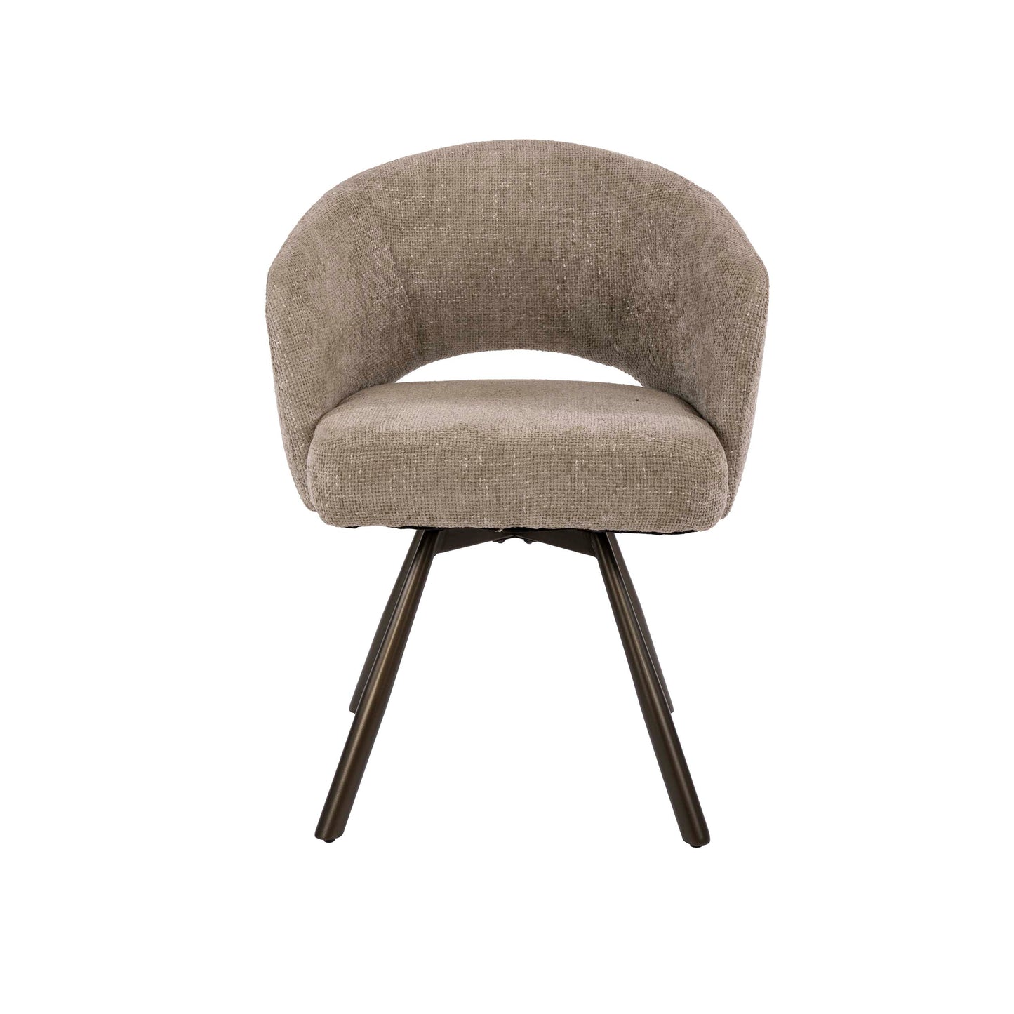 Stuhl – drehbar 2-er pack – 58×56×81 cm – Bouclé sand-braun | Modell N0239