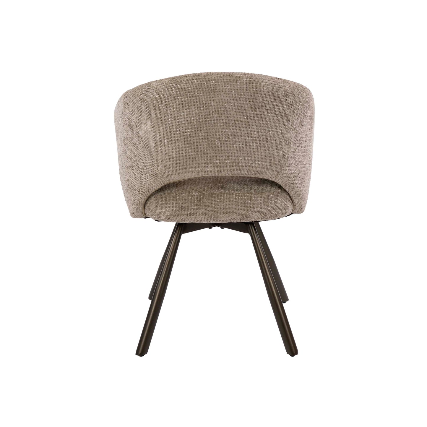 Stuhl – drehbar 2-er pack – 58×56×81 cm – Bouclé sand-braun | Modell N0239