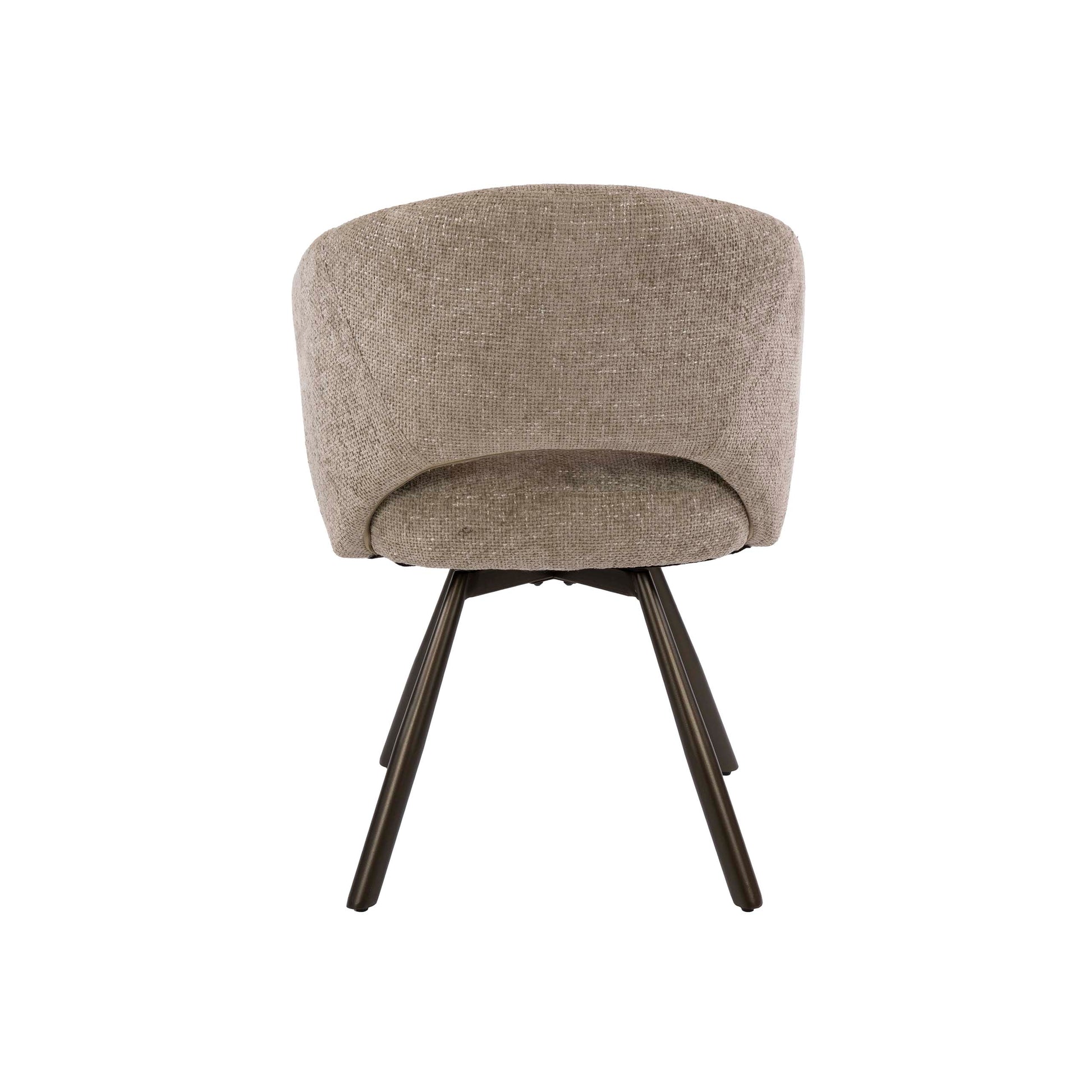 Stuhl – drehbar 2-er pack – 58×56×81 cm – Bouclé sand-braun | Modell N0239
