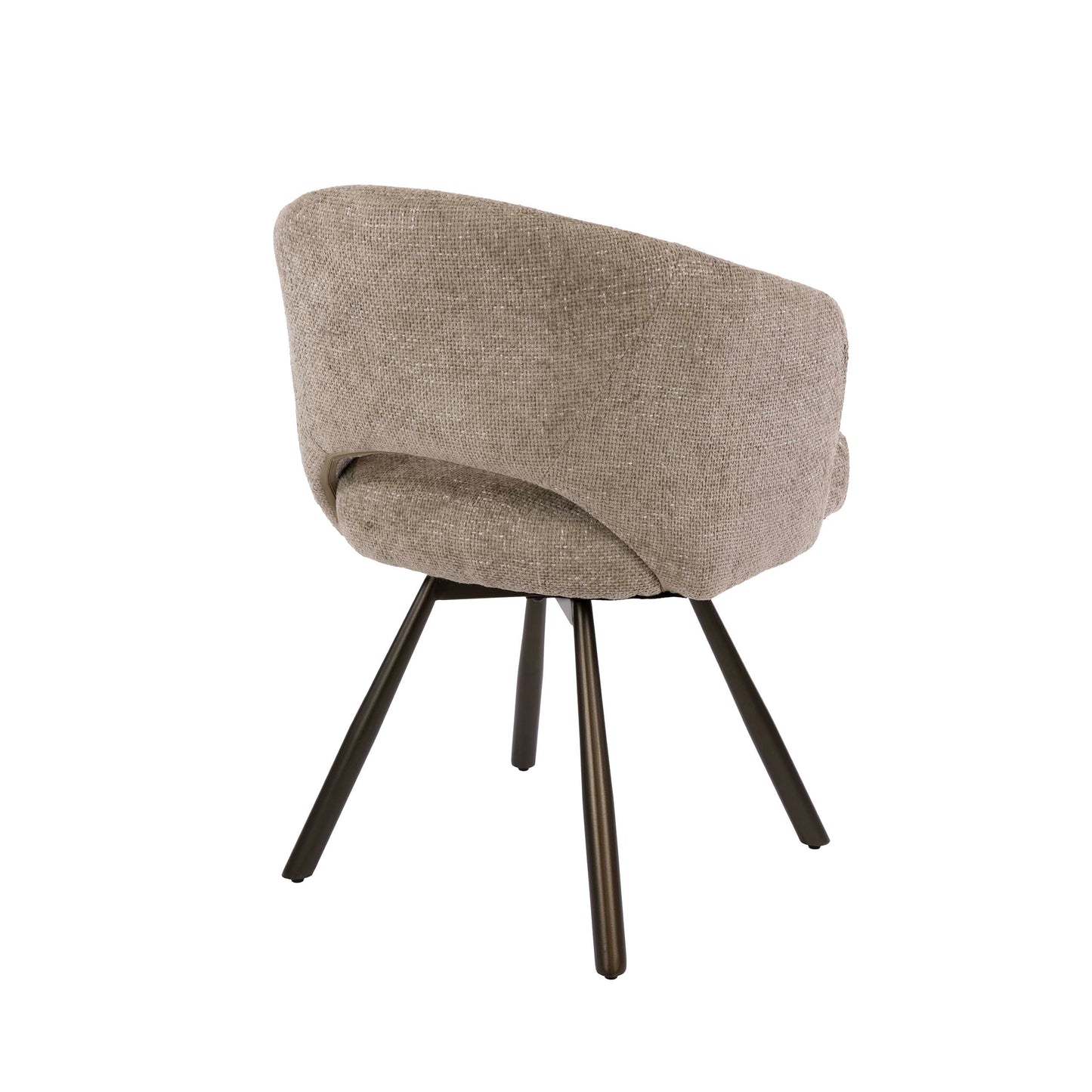 Stuhl – drehbar 2-er pack – 58×56×81 cm – Bouclé sand-braun | Modell N0239