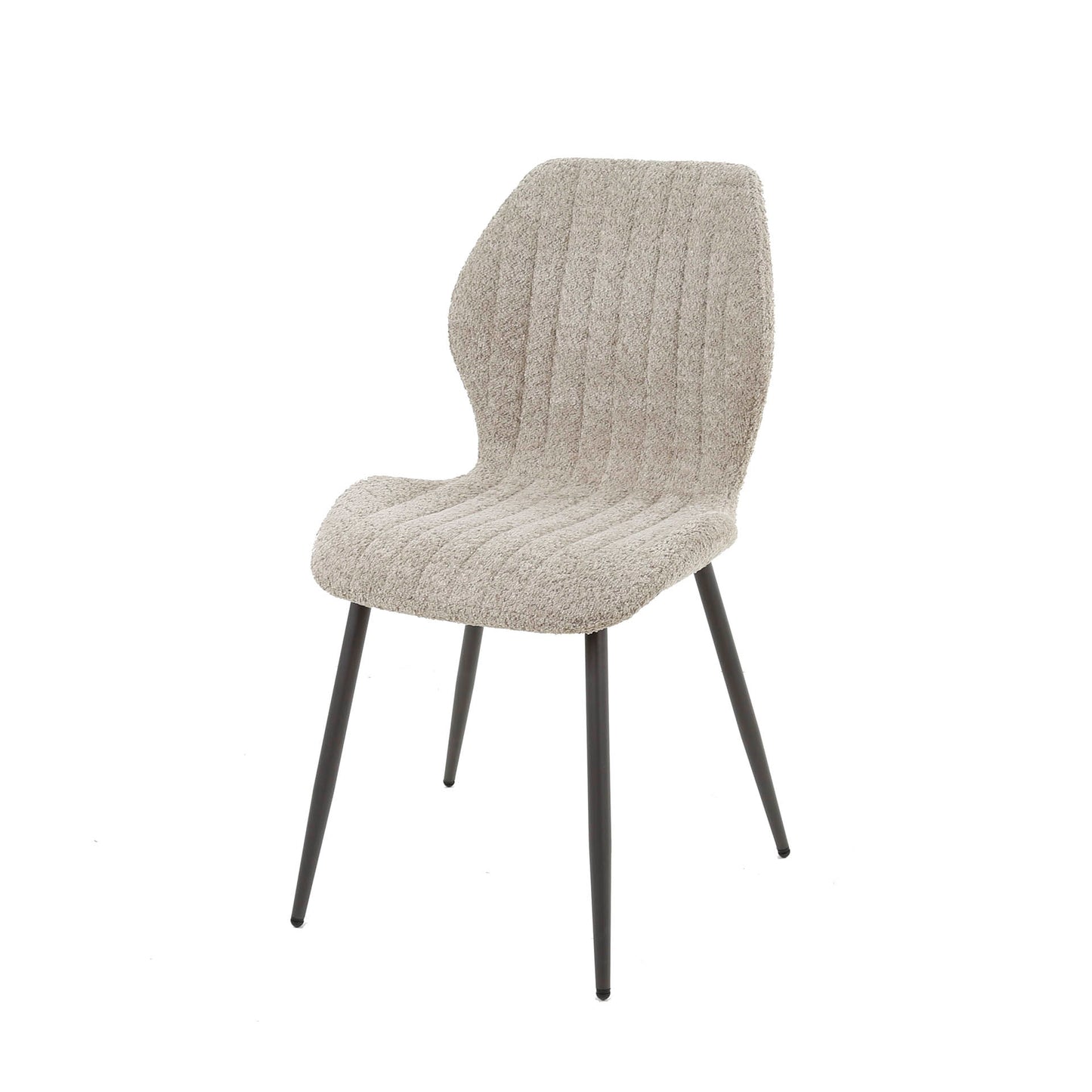 Stuhl – 4-er pack – 48×58×86 cm – Bouclé sand | Modell N0242