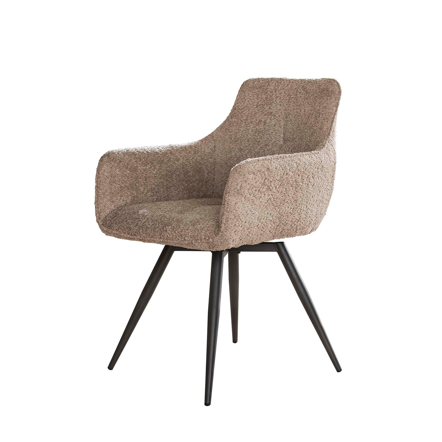 Stuhl – drehbar 2-er pack – 58×59×83 cm – Bouclé sand | Modell N0243