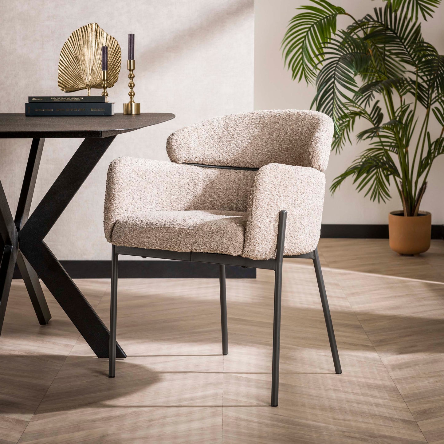Stuhl – 2-er pack – 62×61×80 cm – Hoven taupe | Modell N0244