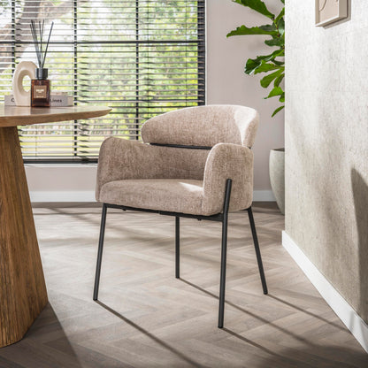 Stuhl – 2-er pack – 62×61×80 cm – Hoven taupe | Modell N0244