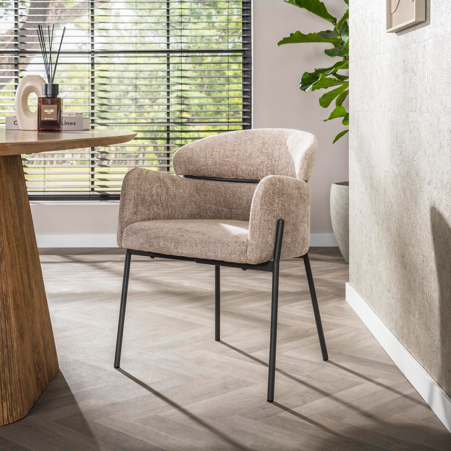 Stuhl – 2-er pack – 62×61×80 cm – Hoven taupe | Modell N0244