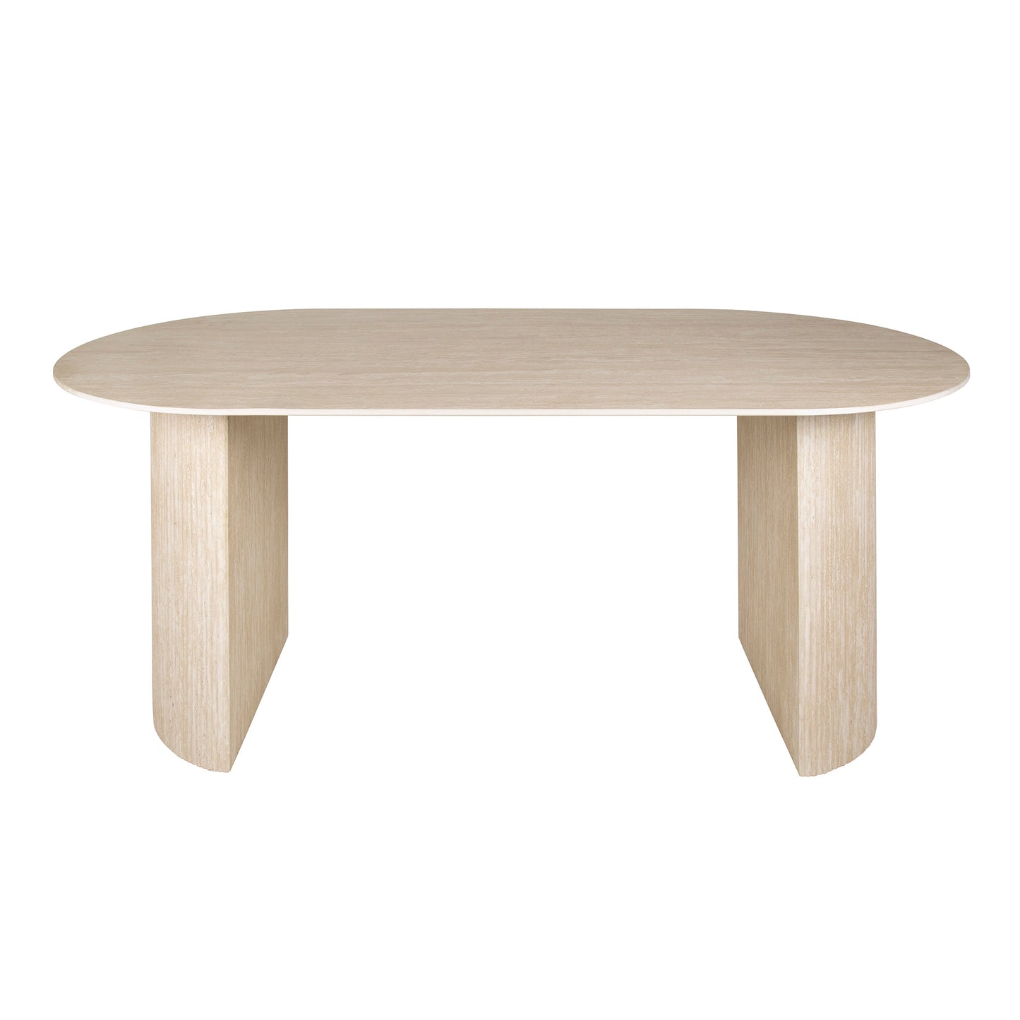 Esstisch – oval – 180×90×77 cm – Keramik travertin | Modell N0258