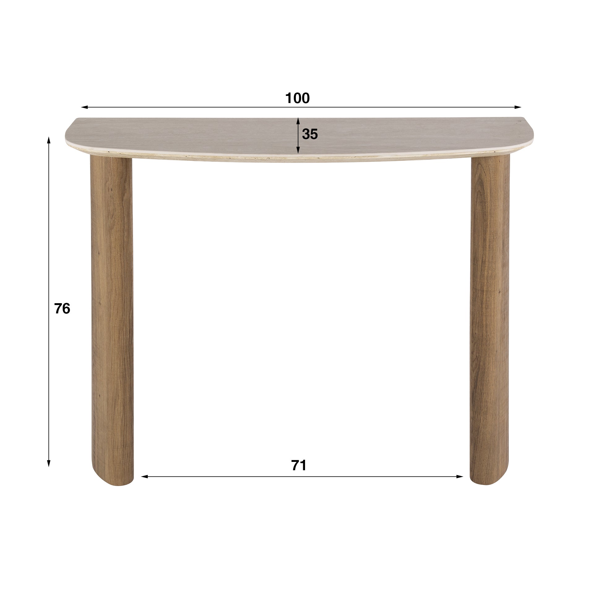 Schminktisch – 100×35×76 cm – Keramik travertin | Modell N0259