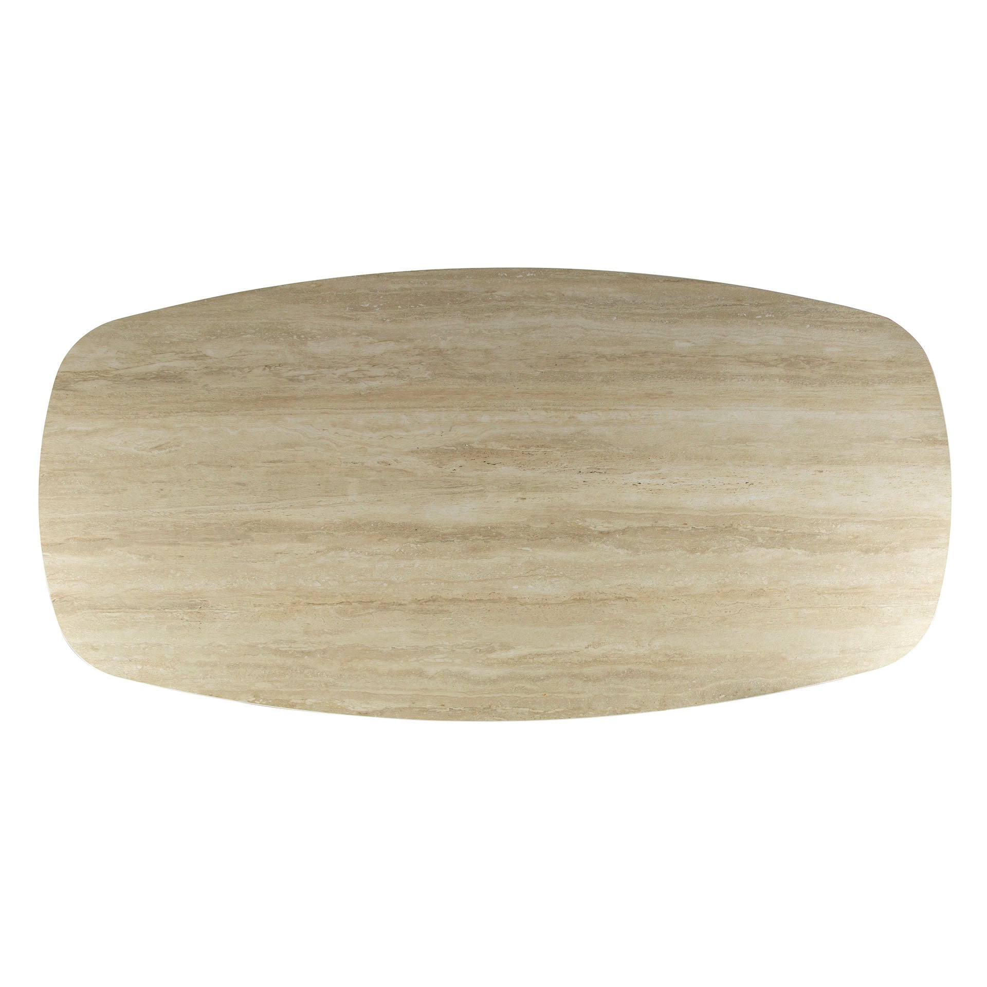 Esstisch – dänisch oval oval – 180×90×77 cm – 3D Keramik travertin | Modell N0263