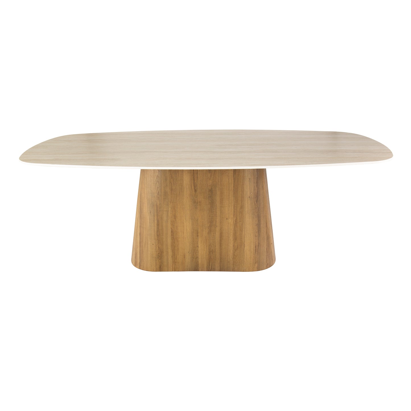 Esstisch – dänisch oval oval – 215×105×77 cm – 3D Keramik travertin | Modell N0265