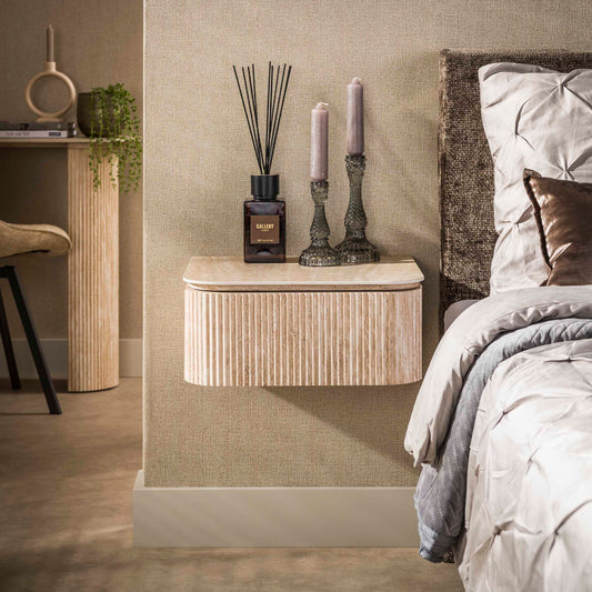 Nachttisch – 45×40×20 cm – 3D Keramik travertin | Modell N0269
