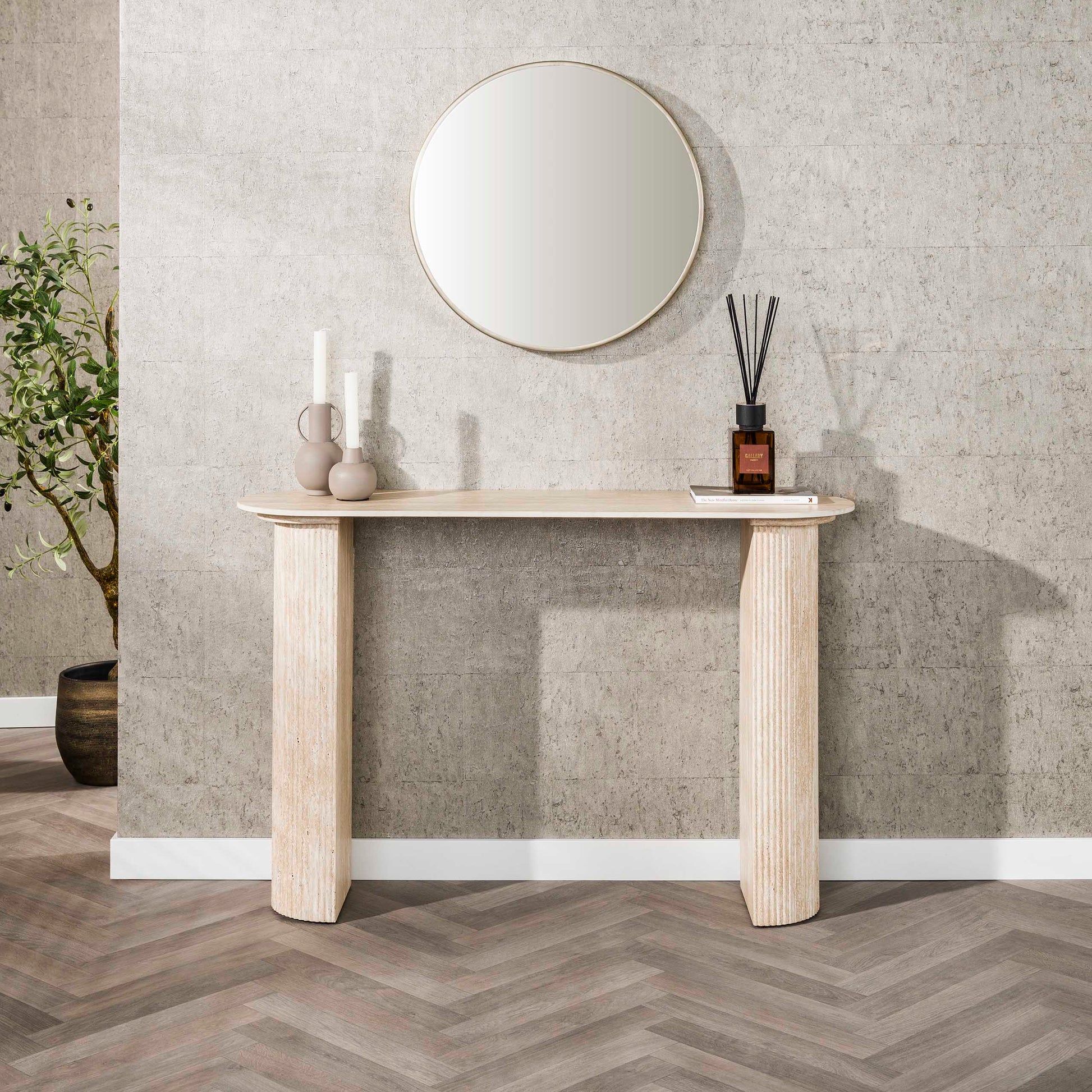 Schminktisch – 120×35×78 cm – Keramik travertin | Modell N0270