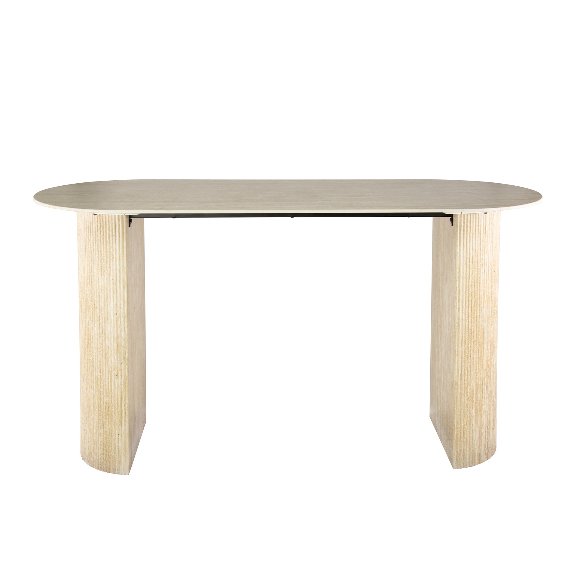Bartisch – oval – 180×70×92 cm – Keramik travertin | Modell N0271