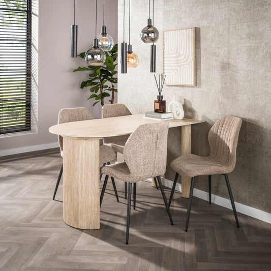Esstisch – 140×80×77 cm – Keramik travertin | Modell N0272