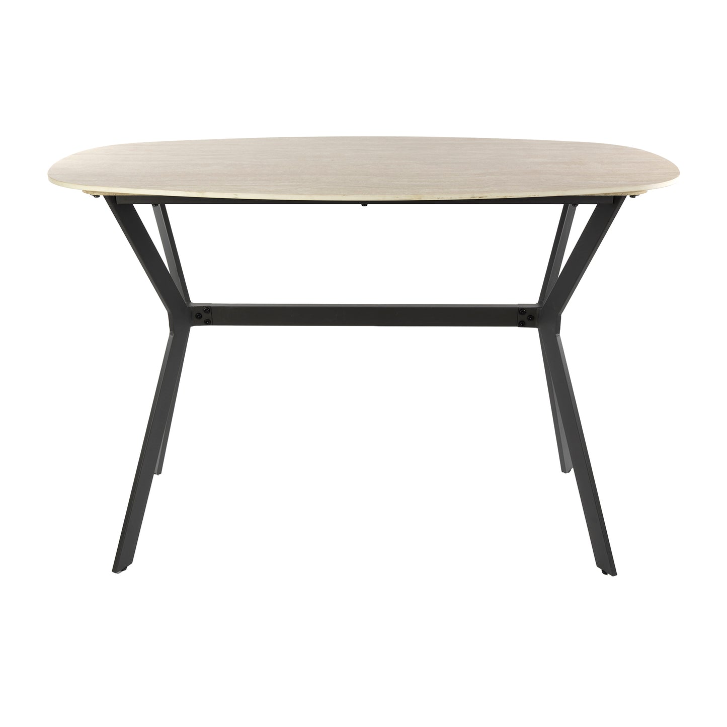 Bartisch – dänisch oval oval – 140×75×92 cm – Keramik travertin | Modell N0273