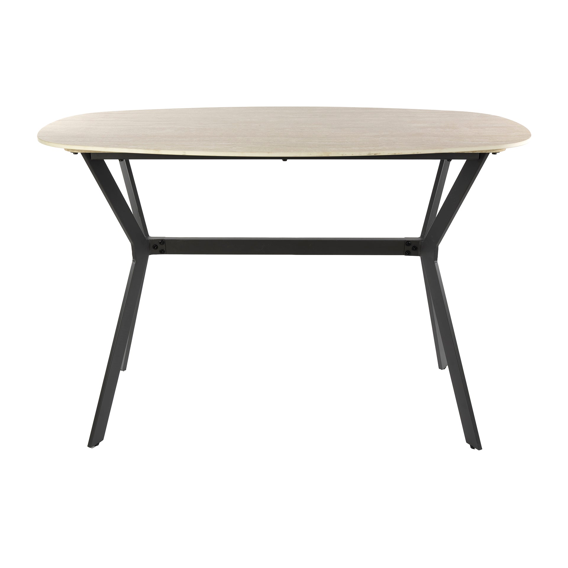 Bartisch – dänisch oval oval – 140×75×92 cm – Keramik travertin | Modell N0273