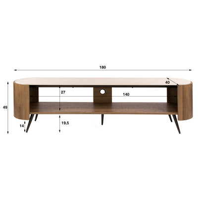 TV-Board – 180×41×50 cm – Keramik travertin | Modell N0274