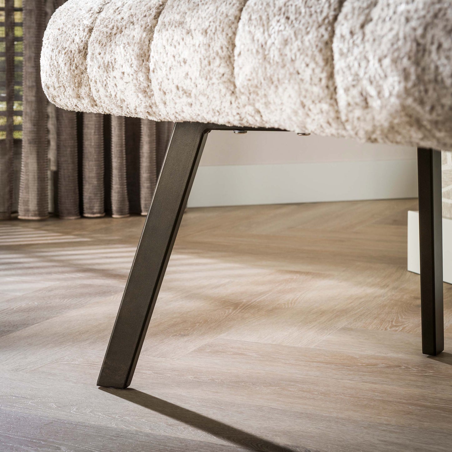 Esszimmerbank – oval – 190×70×81 cm – Alura sand-braun | Modell N0278