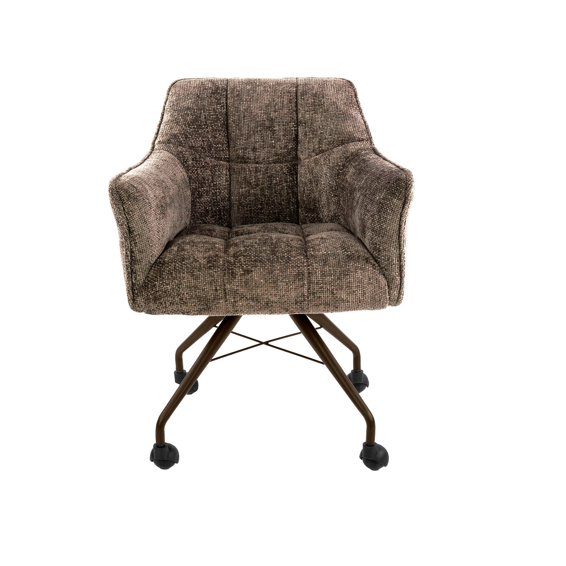 Stuhl – rollen 2-er pack – 62×67×82 cm – Hoven taupe-braun | Modell N0282