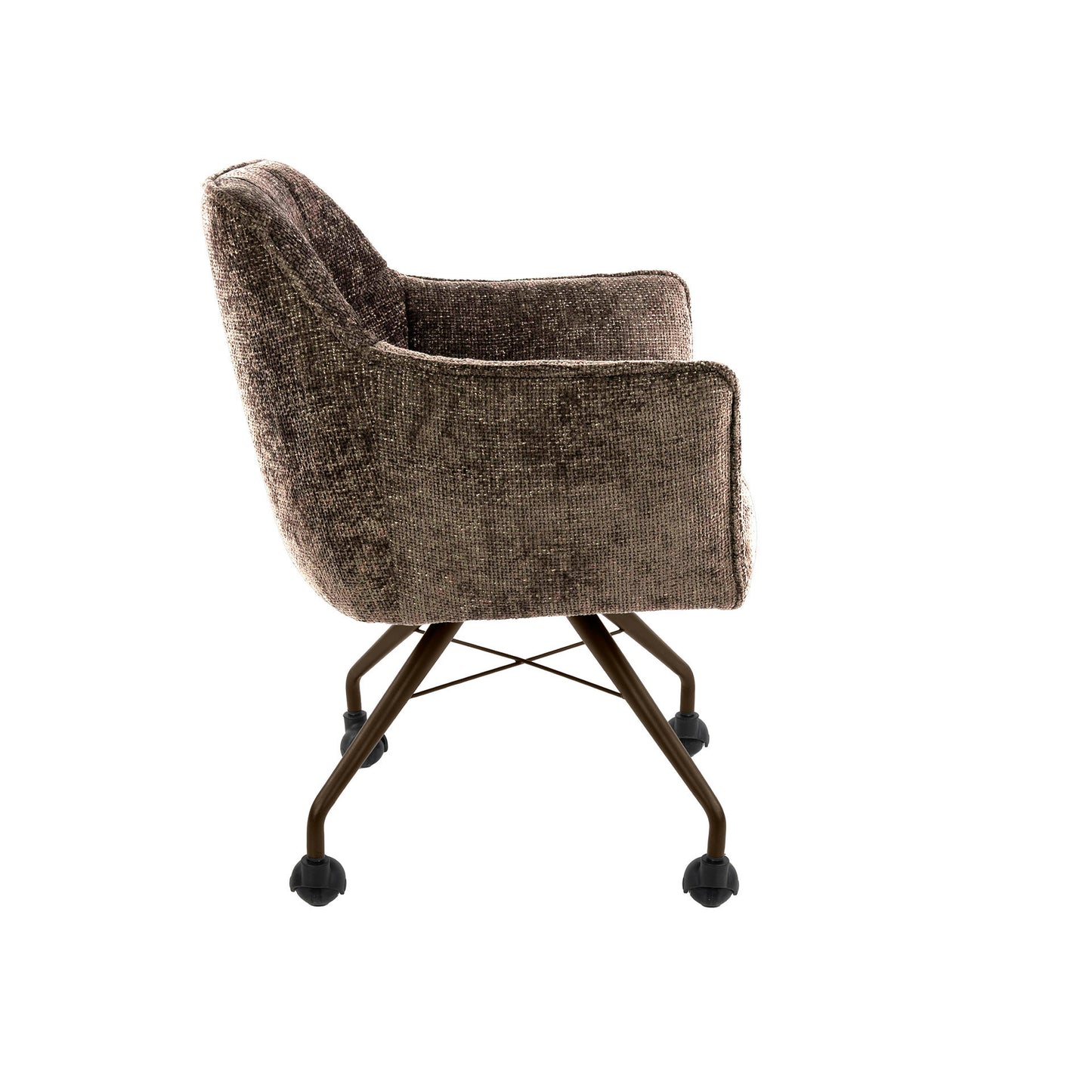 Stuhl – rollen 2-er pack – 62×67×82 cm – Hoven taupe-braun | Modell N0282