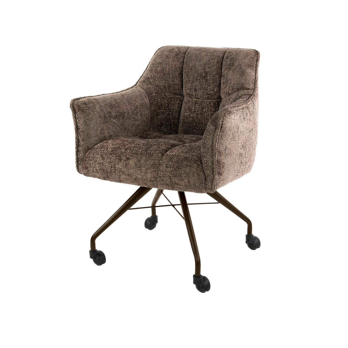 Stuhl – rollen 2-er pack – 62×67×82 cm – Hoven taupe-braun | Modell N0282
