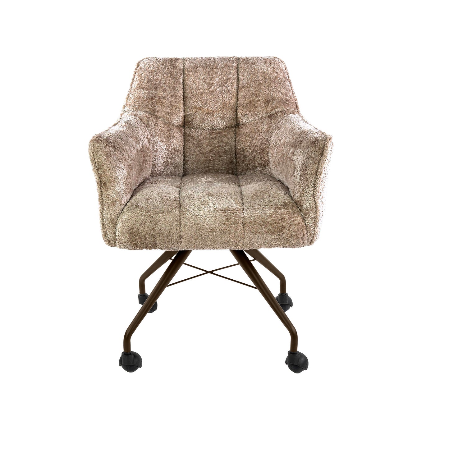 Stuhl – rollen 2-er pack – 62×67×82 cm – Hoven taupe-braun | Modell N0282