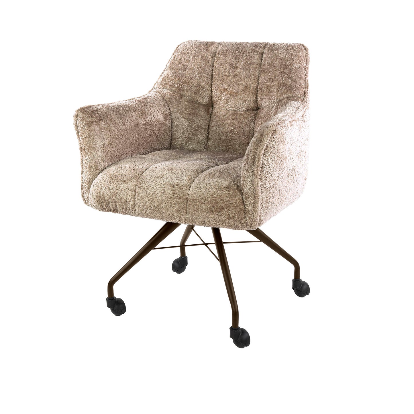 Stuhl – rollen 2-er pack – 62×67×82 cm – Hoven taupe-braun | Modell N0282