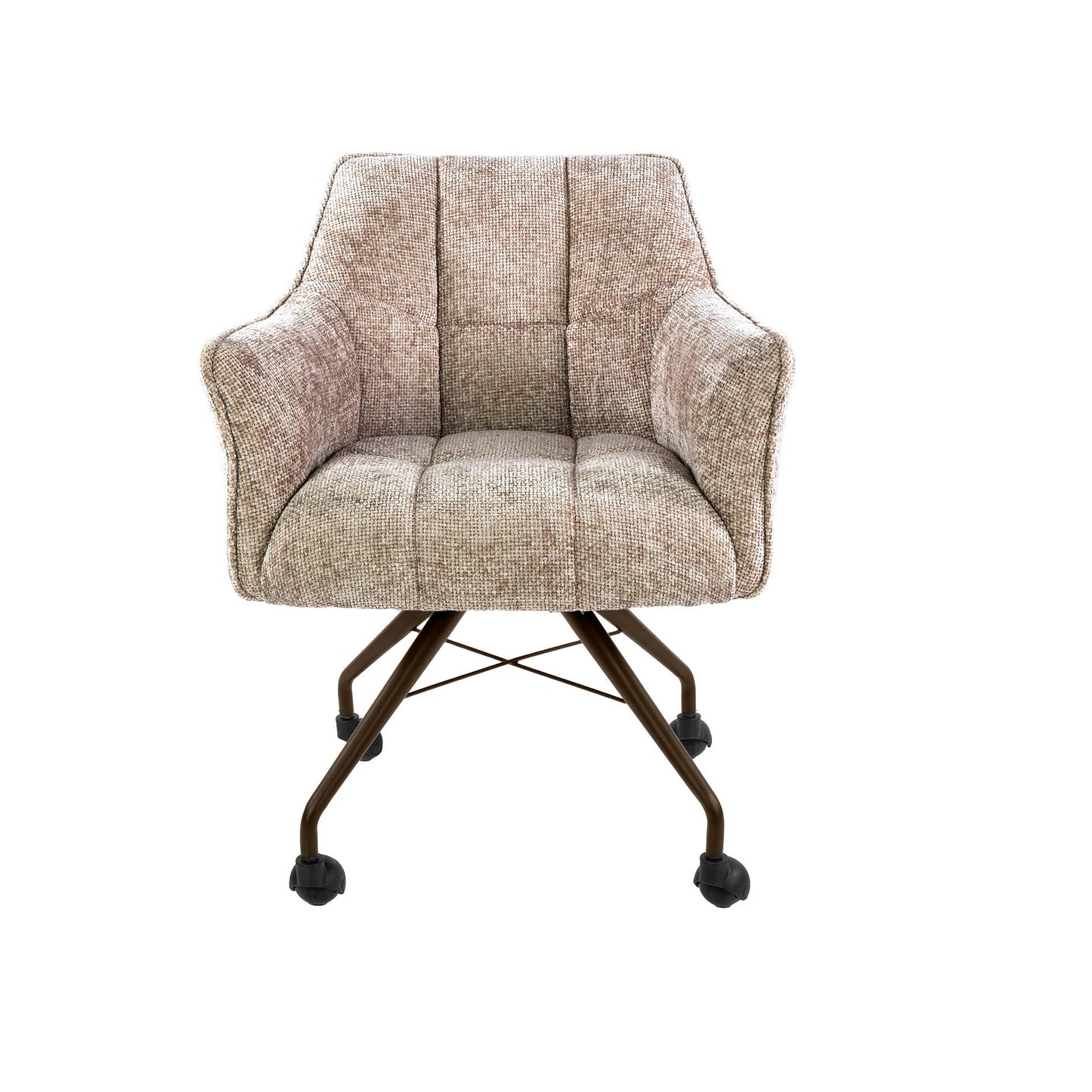 Stuhl – rollen 2-er pack – 62×67×82 cm – Hoven taupe-braun | Modell N0282
