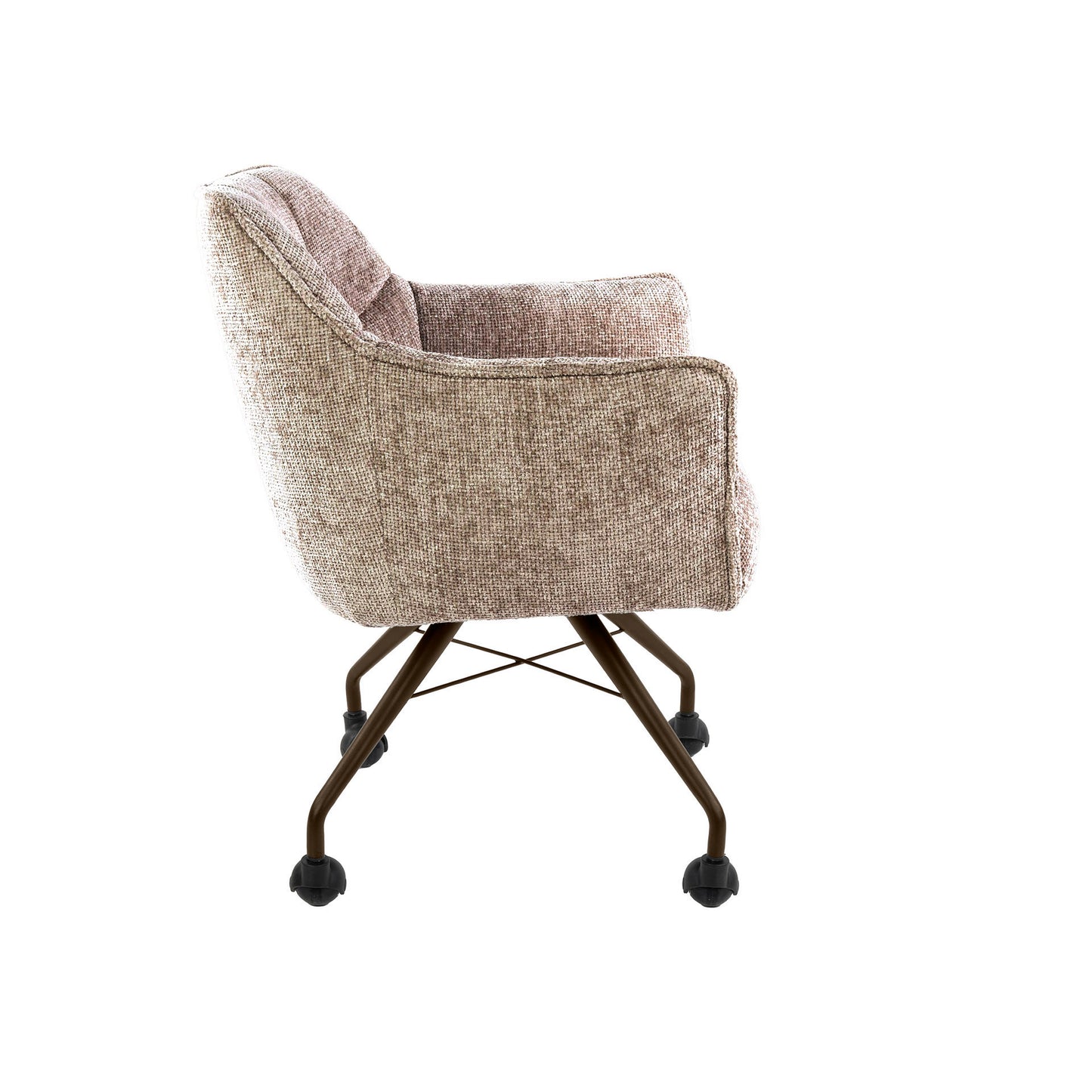 Stuhl – rollen 2-er pack – 62×67×82 cm – Hoven taupe-braun | Modell N0282