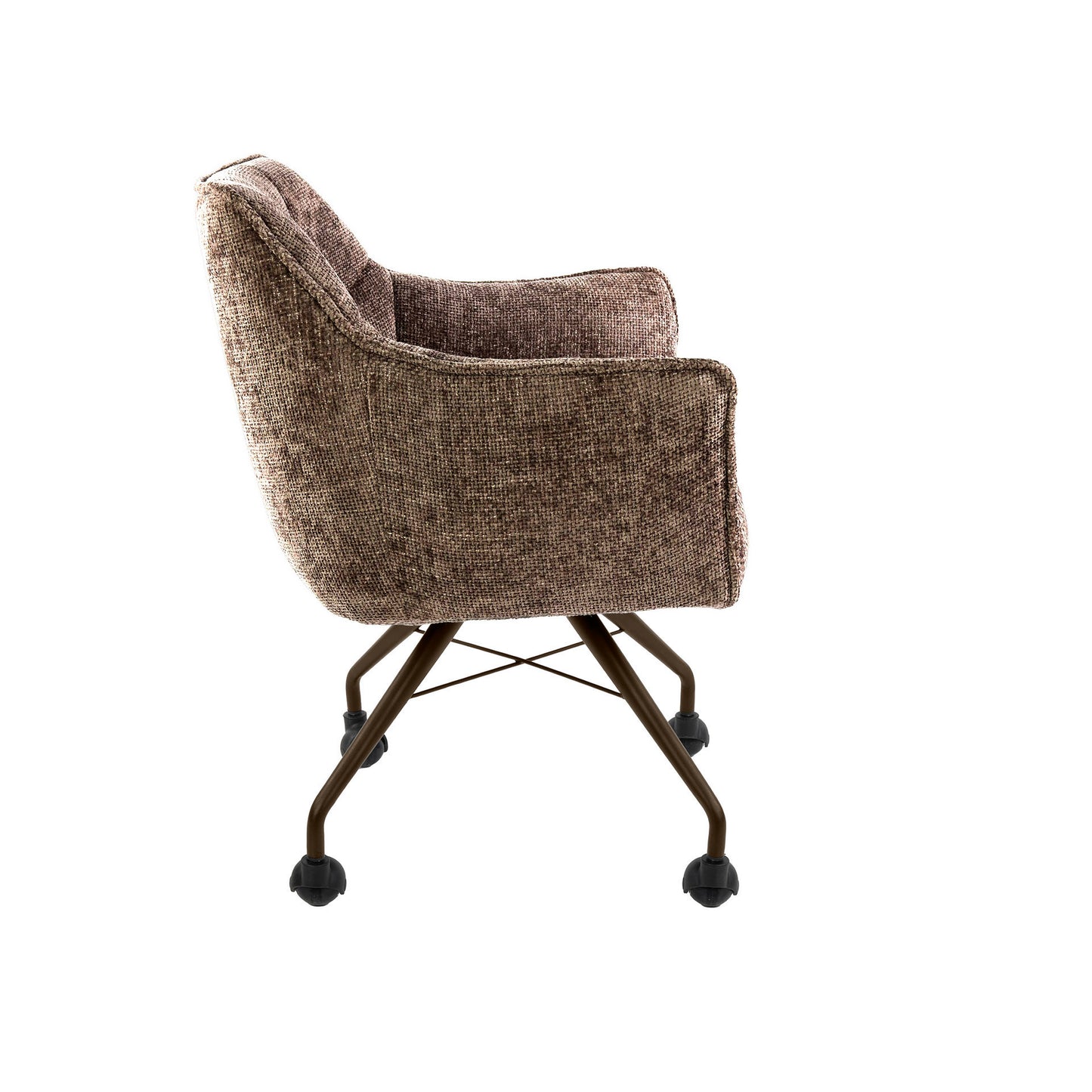 Stuhl – rollen 2-er pack – 62×67×82 cm – Hoven taupe-braun | Modell N0282