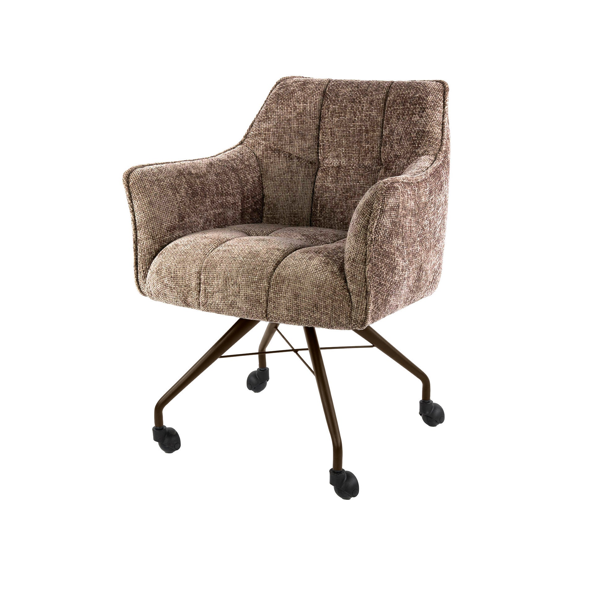 Stuhl – rollen 2-er pack – 62×67×82 cm – Hoven taupe-braun | Modell N0282