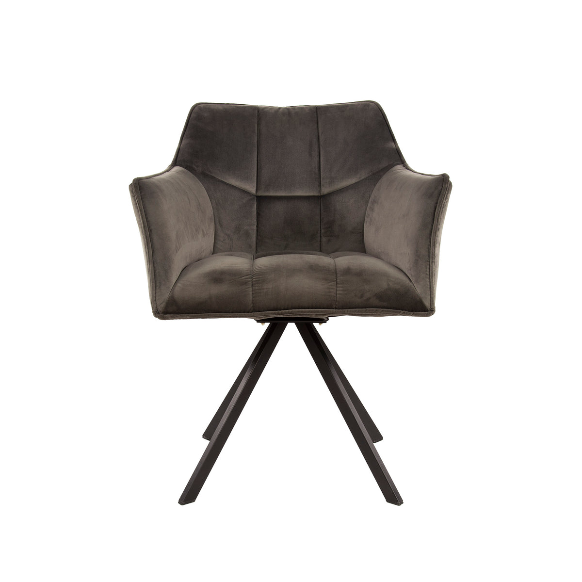 Stuhl – drehbar 2-er pack – 63×60×81 cm – Velours anthrazit | Modell N0283