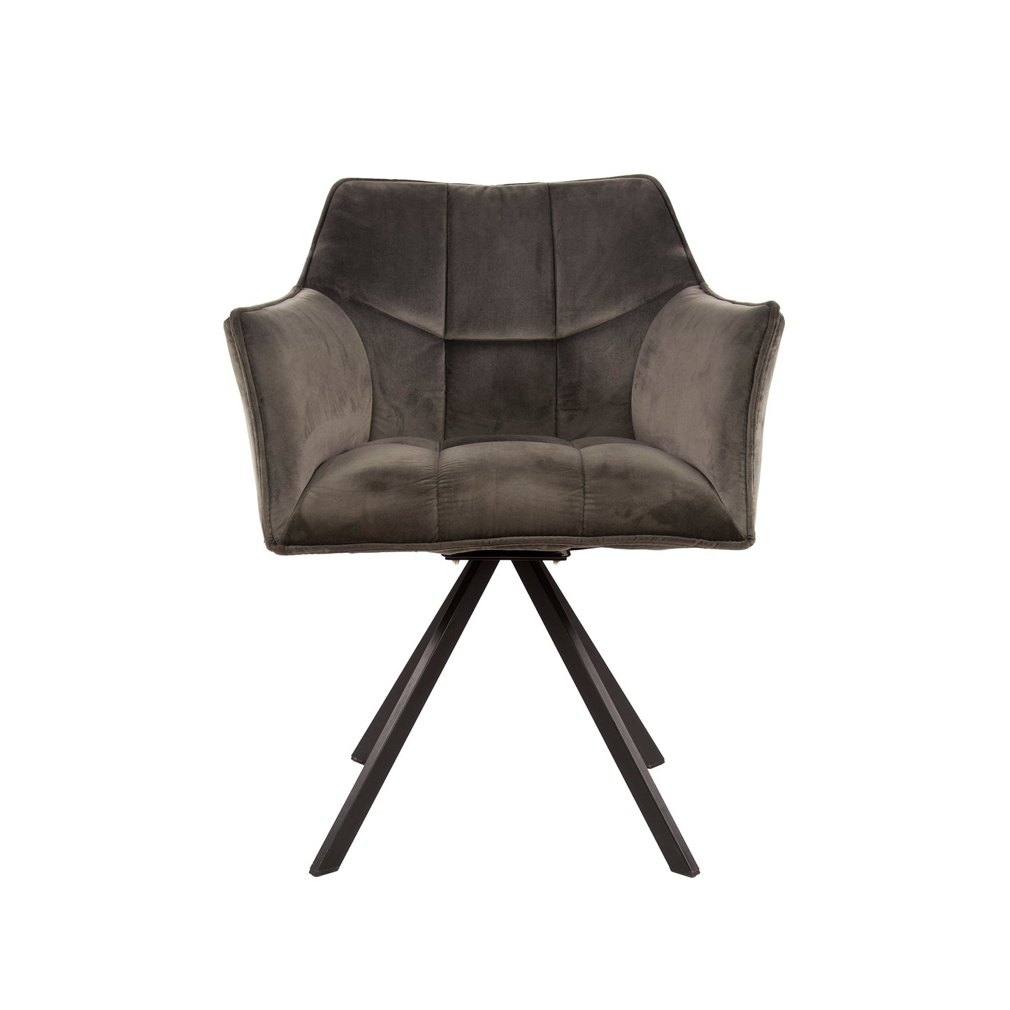 Stuhl – drehbar 2-er pack – 63×60×81 cm – Velours anthrazit | Modell N0283