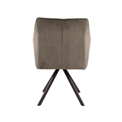 Stuhl – drehbar 2-er pack – 63×60×81 cm – Velours anthrazit | Modell N0283