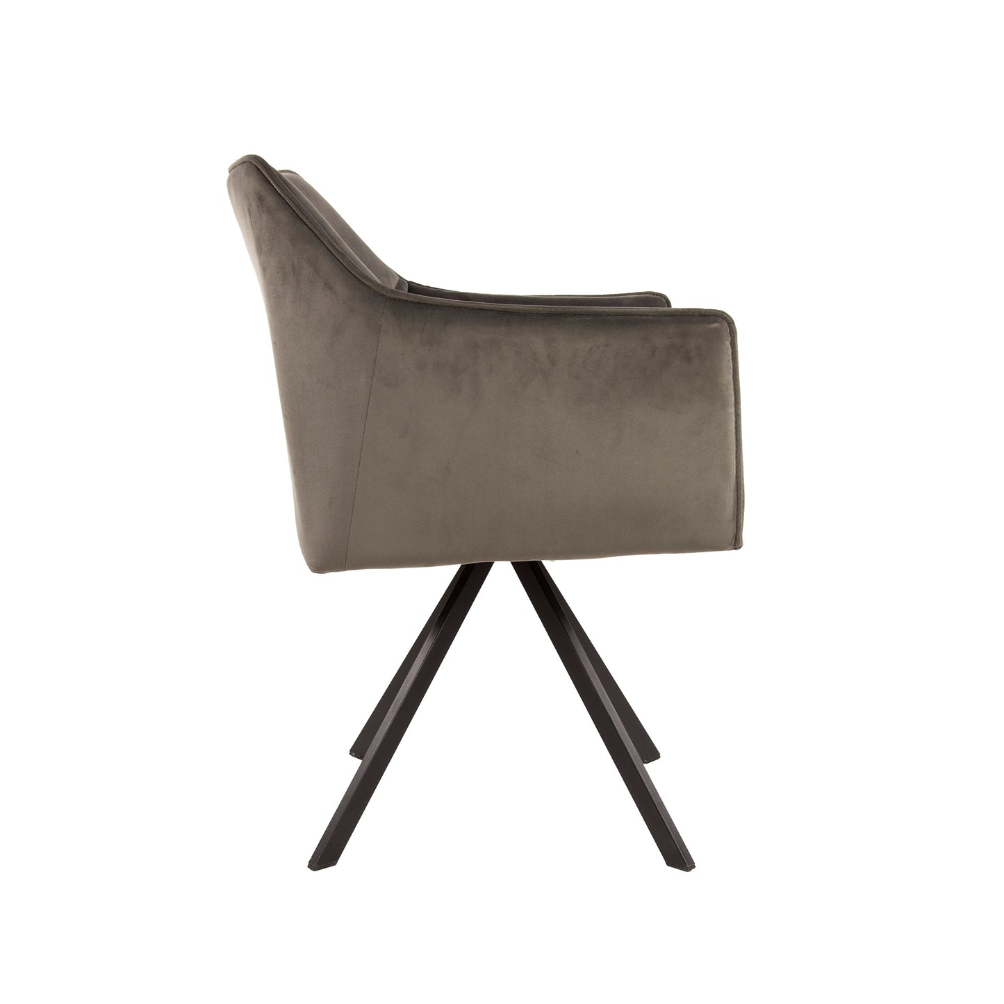 Stuhl – drehbar 2-er pack – 63×60×81 cm – Velours anthrazit | Modell N0283