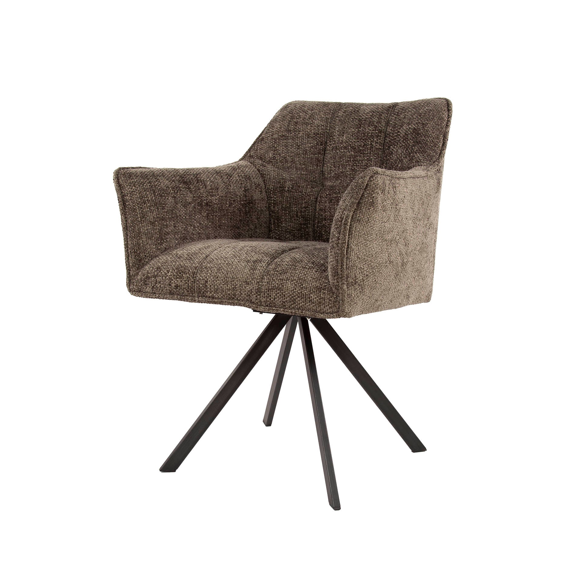 Stuhl – drehbar 2-er pack – 63×60×81 cm – Velours anthrazit | Modell N0283