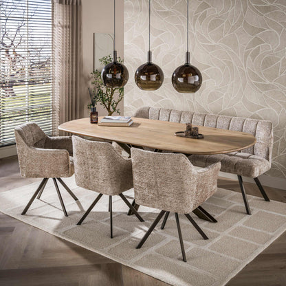Stuhl – drehbar 2-er pack – 63×60×81 cm – Velours anthrazit | Modell N0283