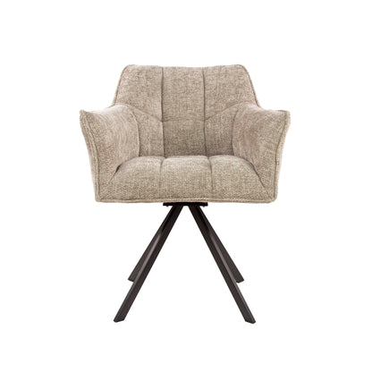 Stuhl – drehbar 2-er pack – 63×60×81 cm – Velours anthrazit | Modell N0283
