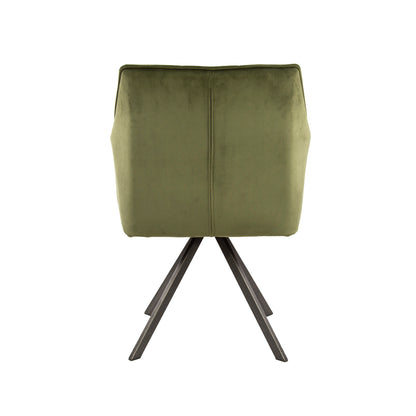 Stuhl – drehbar 2-er pack – 63×60×81 cm – Velours anthrazit | Modell N0283