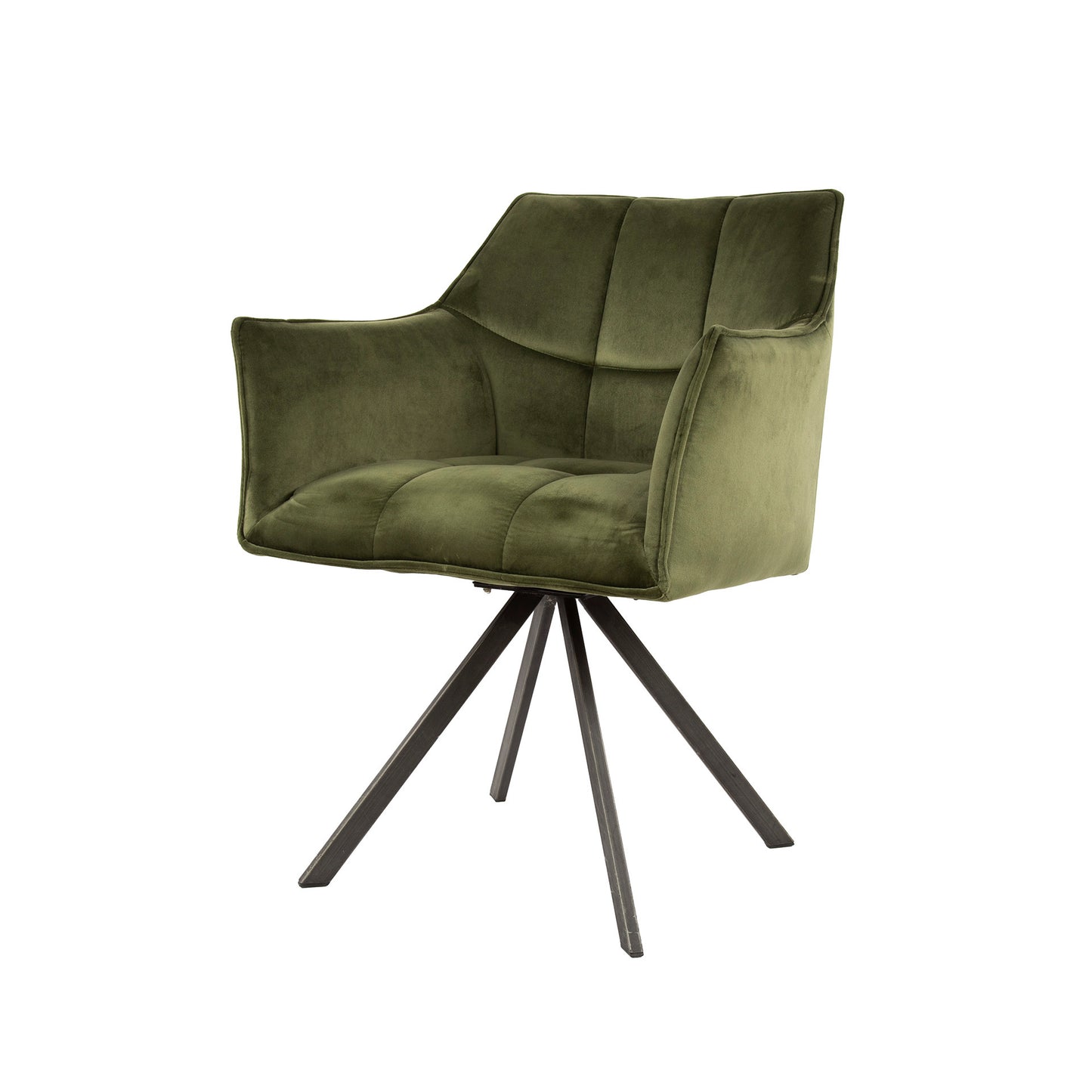 Stuhl – drehbar 2-er pack – 63×60×81 cm – Velours anthrazit | Modell N0283