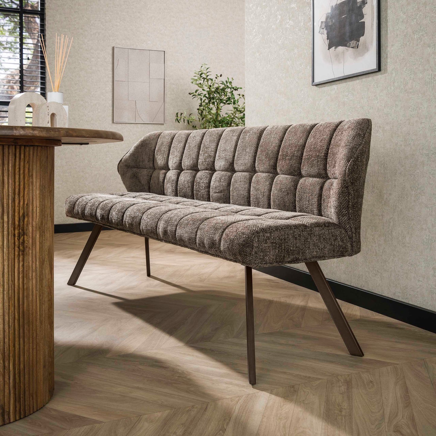 Esszimmerbank – 180×58×81 cm – Velours anthrazit | Modell N0284