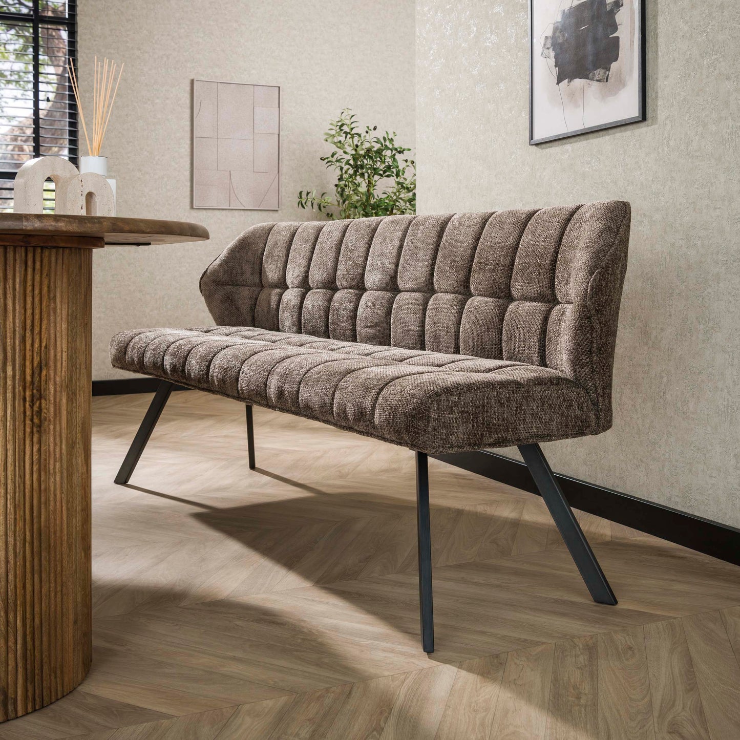 Esszimmerbank – 180×58×81 cm – Velours anthrazit | Modell N0284