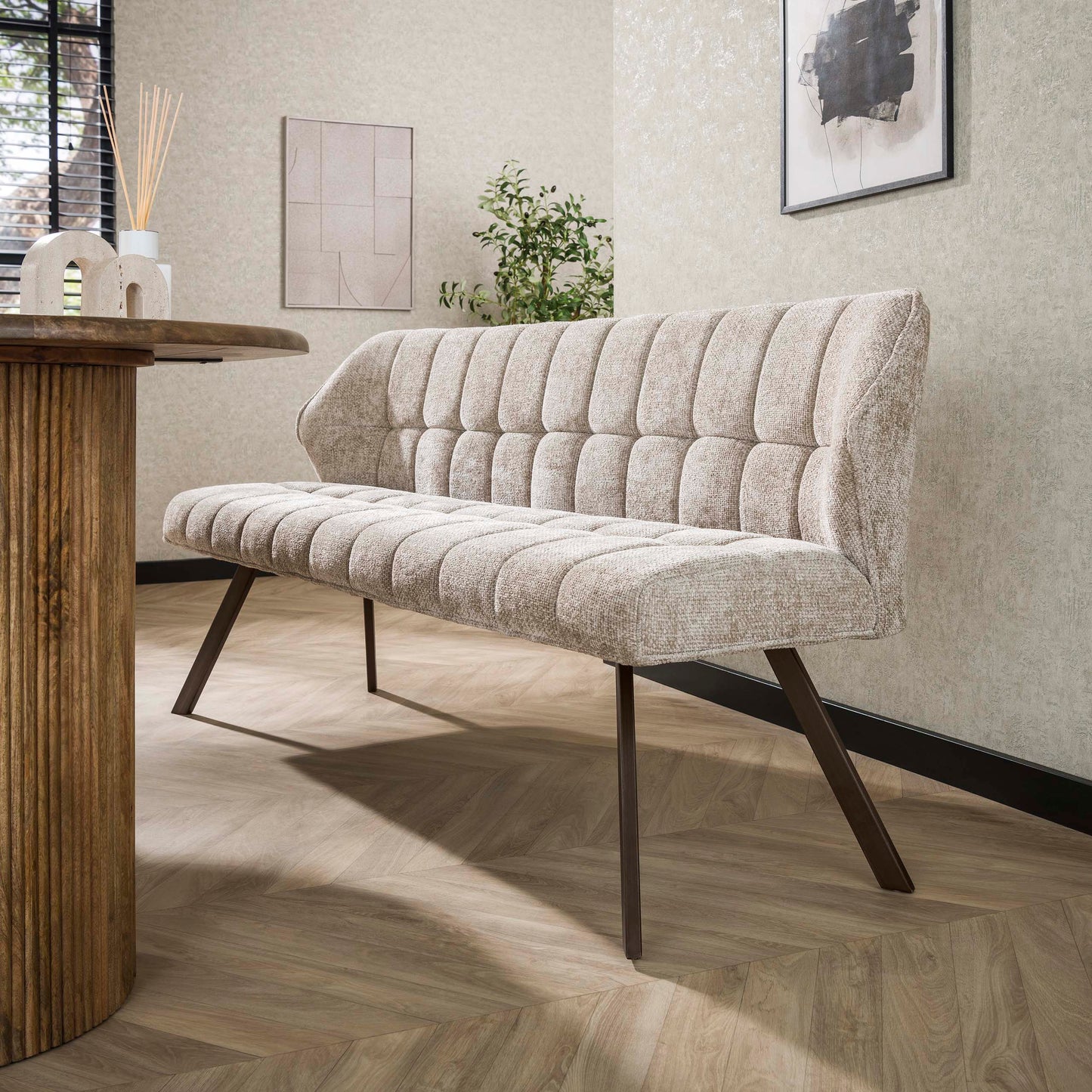 Esszimmerbank – 180×58×81 cm – Velours anthrazit | Modell N0284