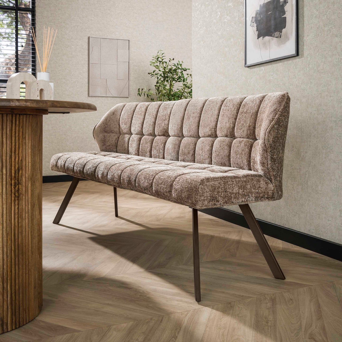 Esszimmerbank – 180×58×81 cm – Velours anthrazit | Modell N0284