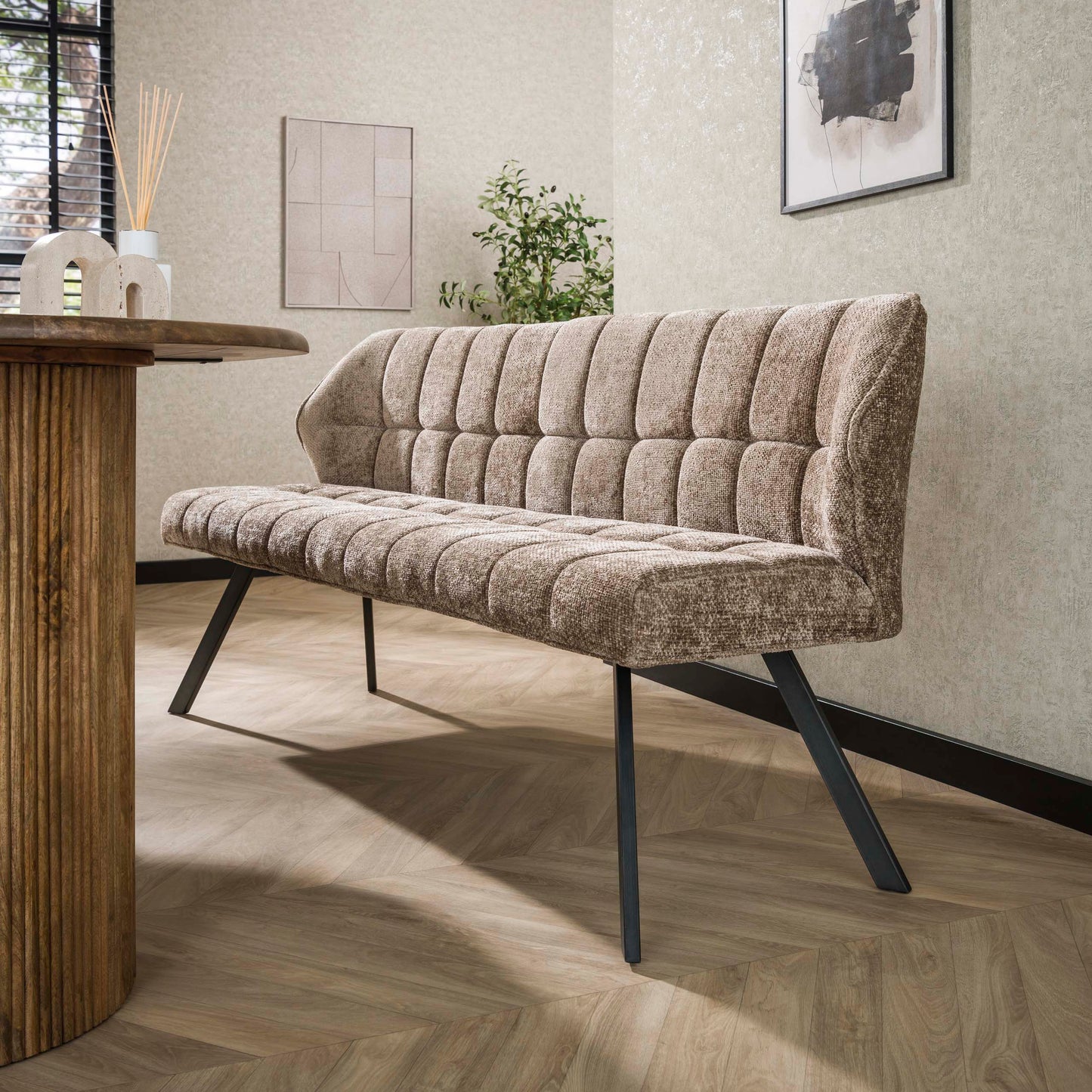 Esszimmerbank – 180×58×81 cm – Velours anthrazit | Modell N0284