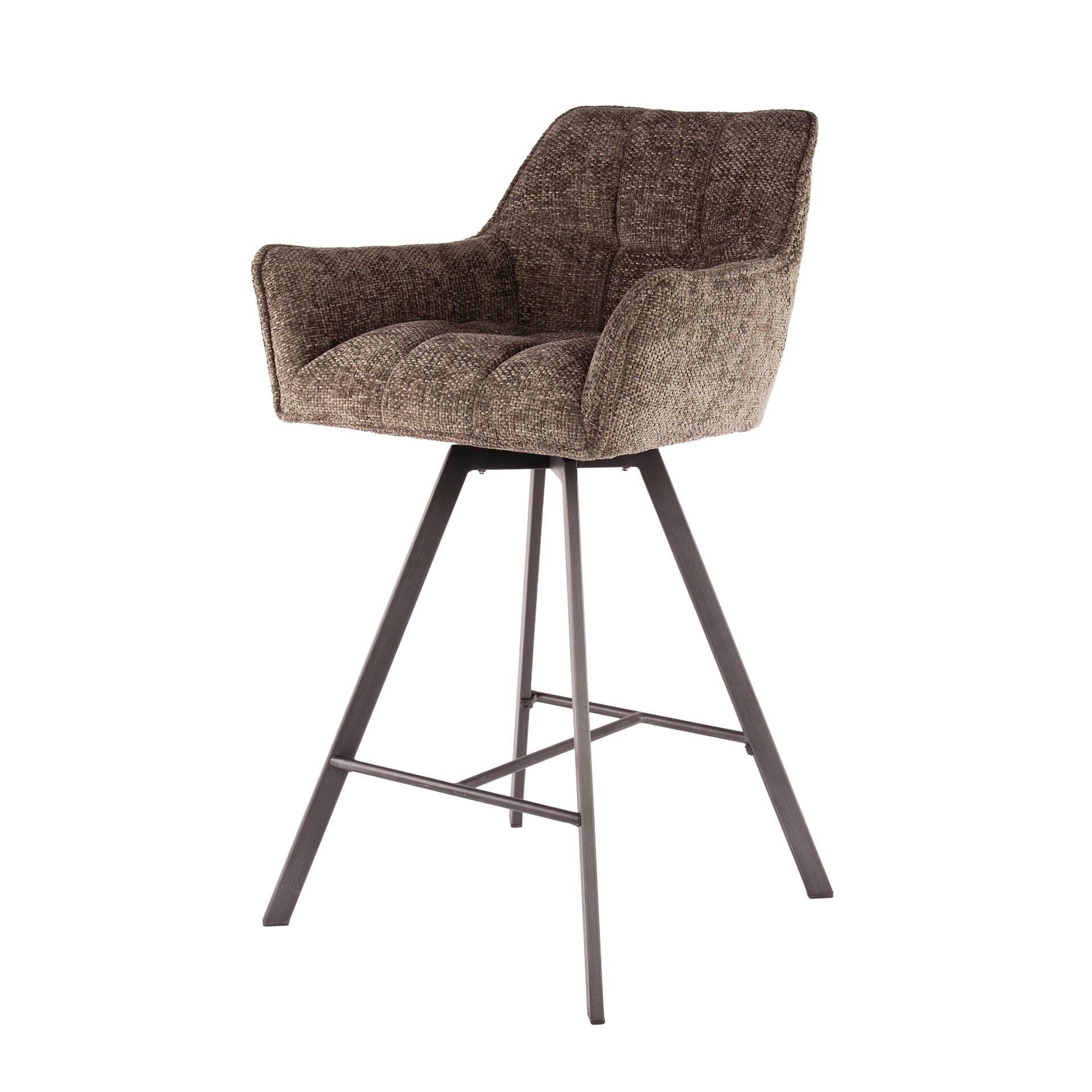 Barstuhl – drehbar 2-er pack – 56×52×95 cm – Hoven taupe | Modell N0285