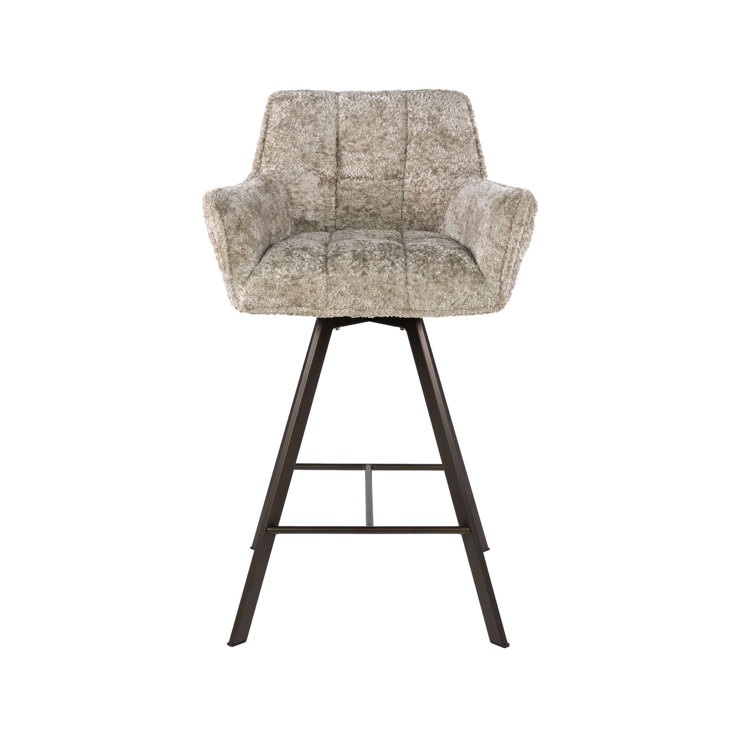 Barstuhl – drehbar 2-er pack – 56×52×95 cm – Hoven taupe | Modell N0285