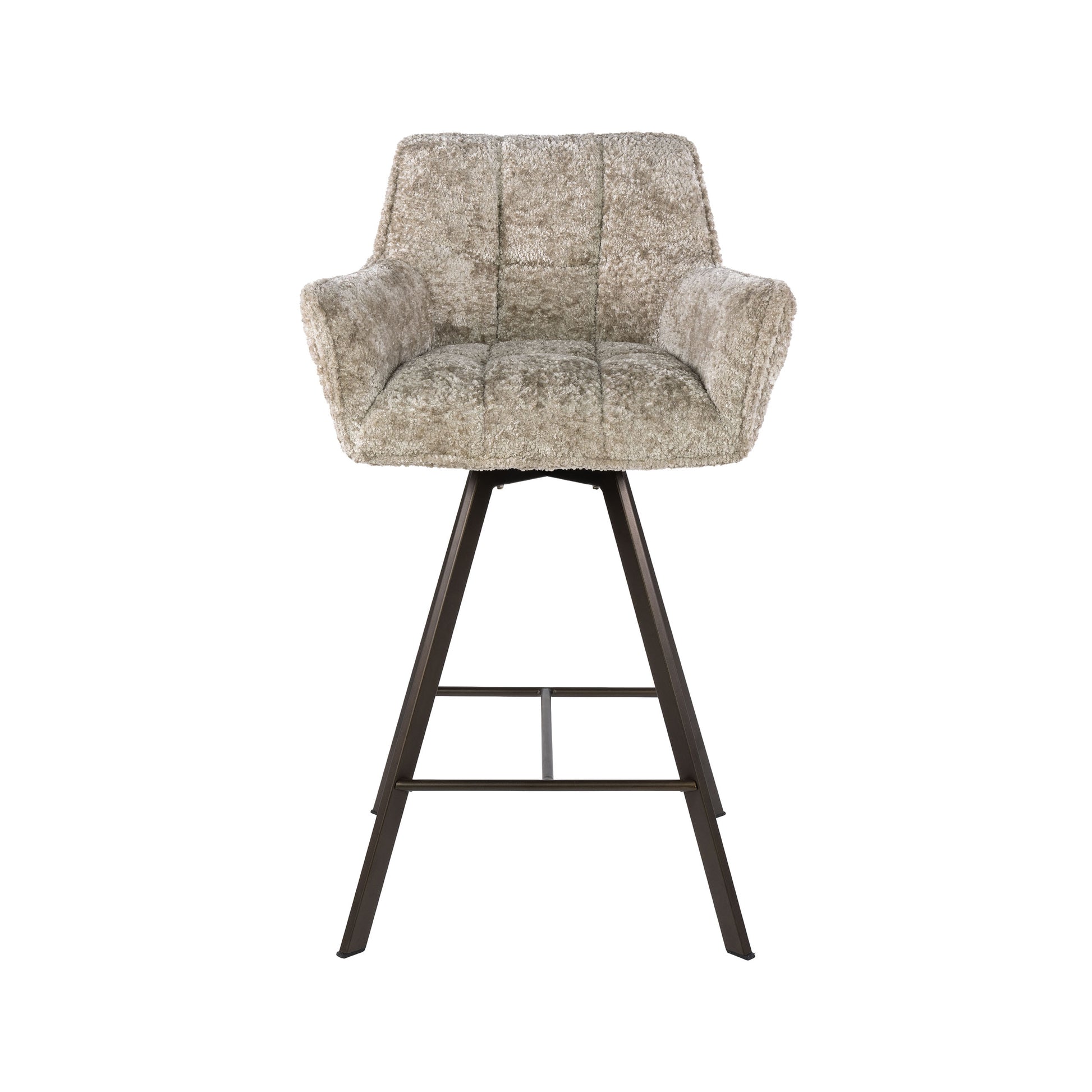 Barstuhl – drehbar 2-er pack – 56×52×95 cm – Hoven taupe | Modell N0285
