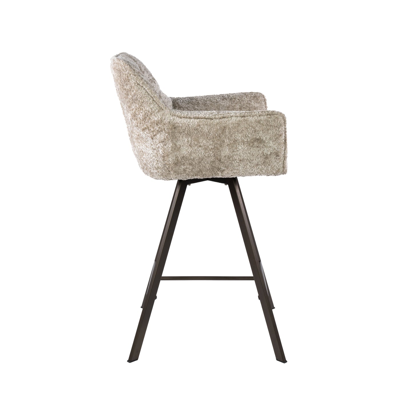Barstuhl – drehbar 2-er pack – 56×52×95 cm – Hoven taupe | Modell N0285