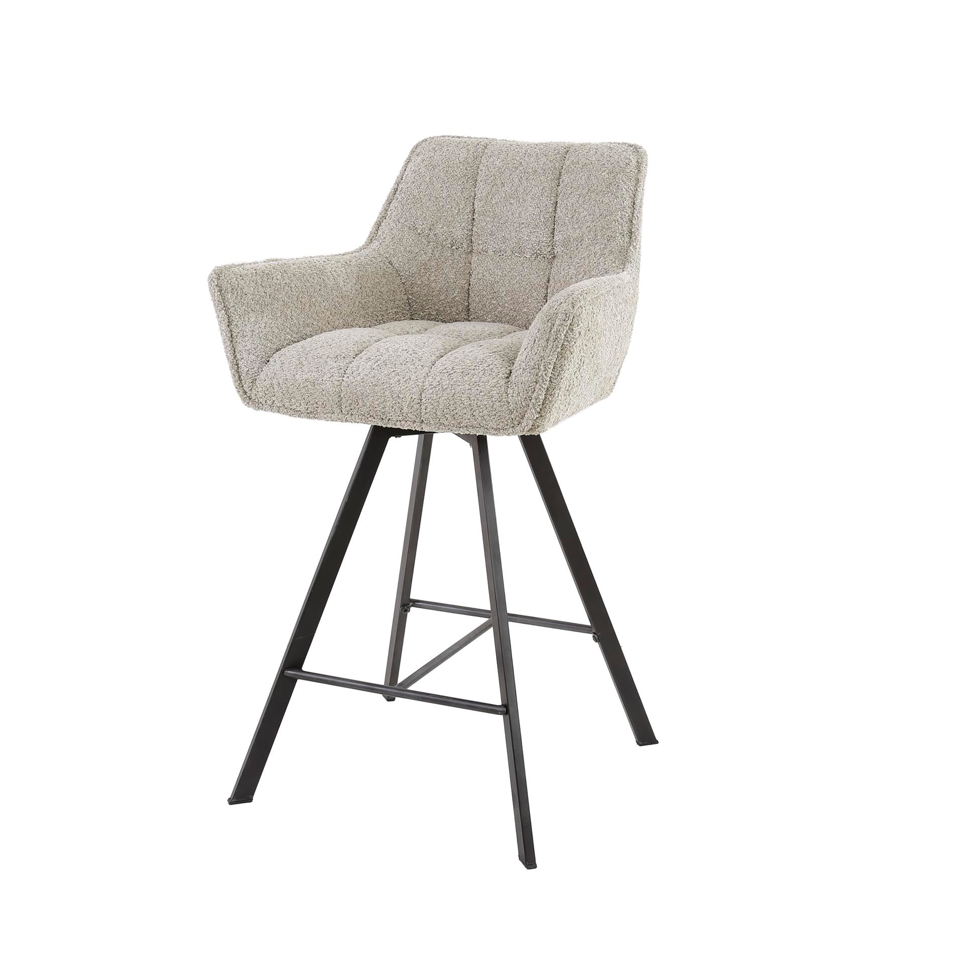 Barstuhl – drehbar 2-er pack – 56×52×95 cm – Hoven taupe | Modell N0285