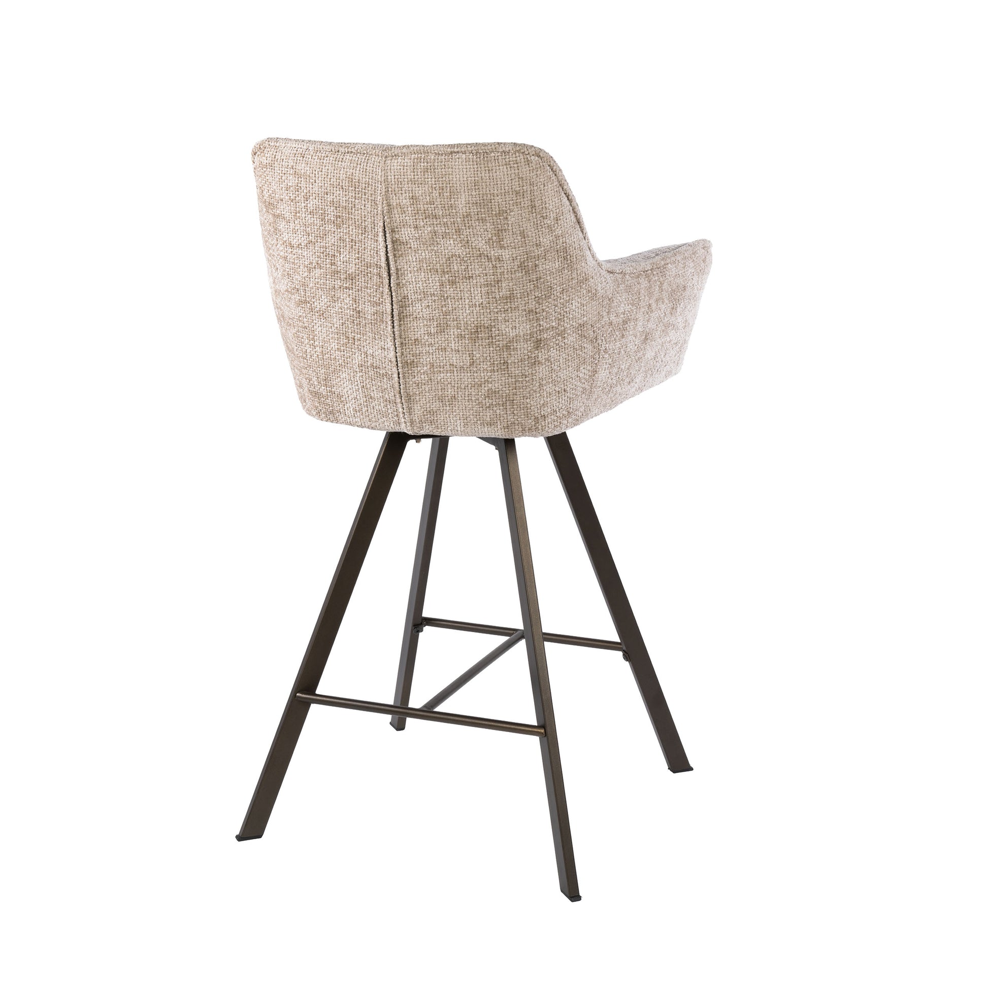 Barstuhl – drehbar 2-er pack – 56×52×95 cm – Hoven taupe | Modell N0285